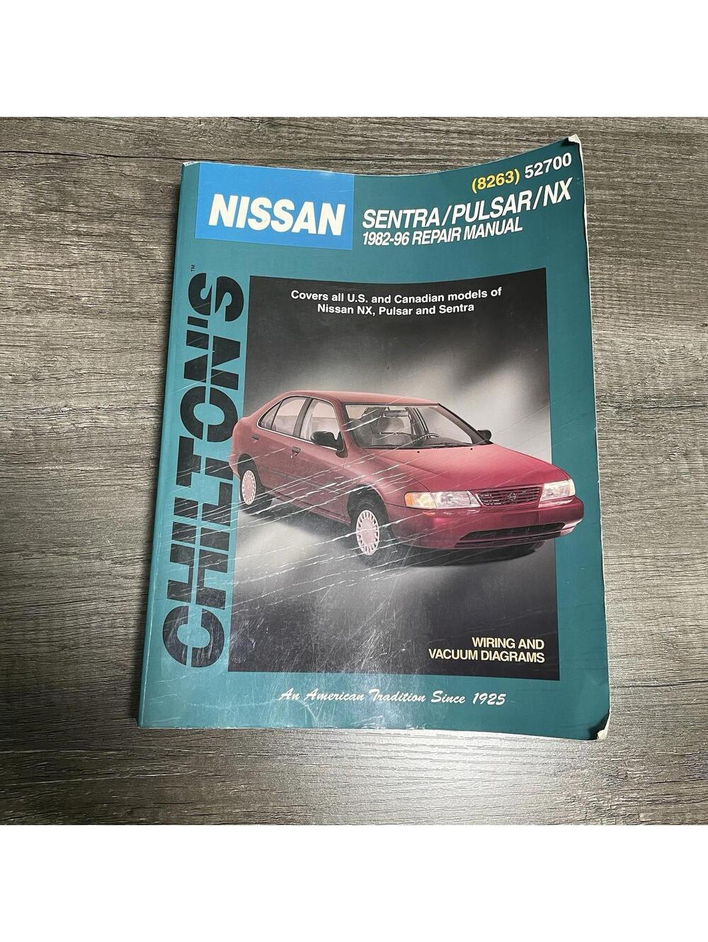 1982-96 Chilton's Repair Manual NISSAN SENTRE / PULSAR / NX (8263) 52700